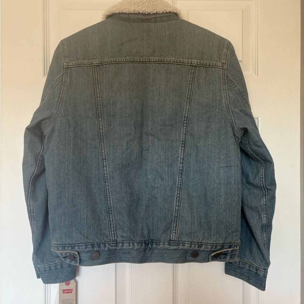 Levi's Denim Sherpa Lined Jacket - Picture 4 of 7